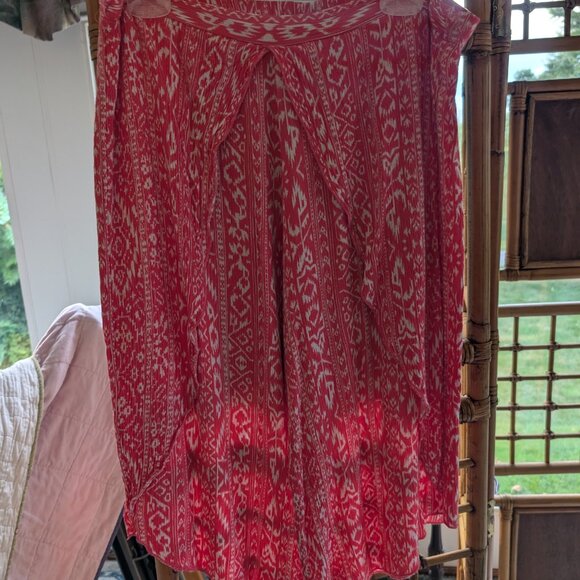 Gauze tribal pattern split skirt culottes L/XL - Picture 2 of 4